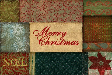 Framed Christmas Patches Print