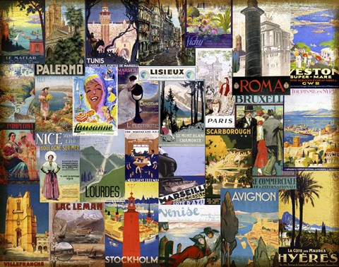 Framed World City Tour Collage Print