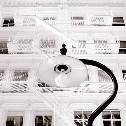 Framed White Facade Print