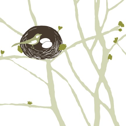 Framed Feathers and Twigs Print