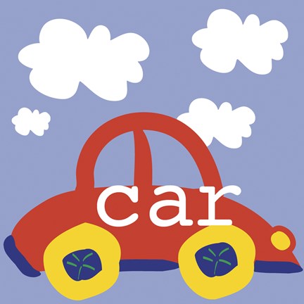 Framed Red Car Print