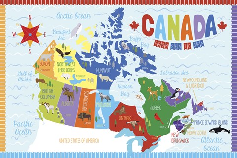 Framed Canada Map Print