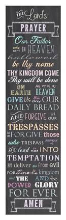 Framed Lord&#39;s Prayer - Chalkboard Print