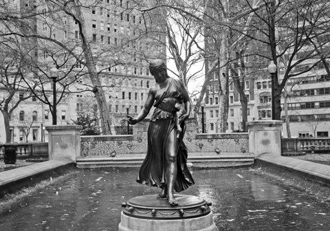 Framed Fountain I Print