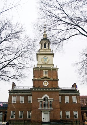 Framed Independence Hall (Center - Color) Print