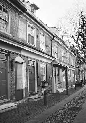 Framed Red Row II (b/w) Print