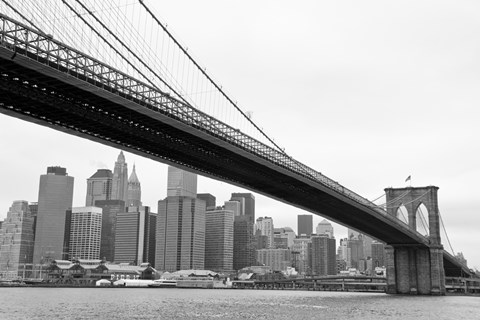 Framed Manhattan from Brooklyn (b/w) Print