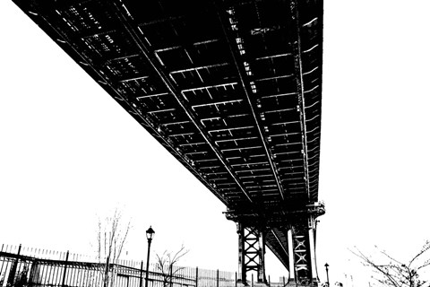 Framed Beneath the Span Silhouette) Print