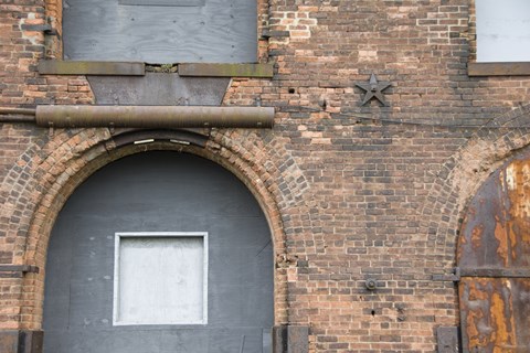 Framed Bricks and Arches I Print