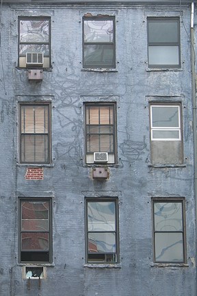 Framed Blue Building Print