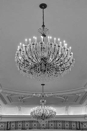 Framed Chandeliers (detail) Print