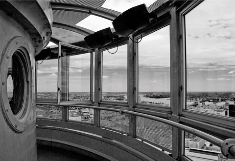 Framed Tower (right side) (b/w) Print