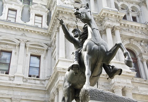 Framed Horse and Rider Print