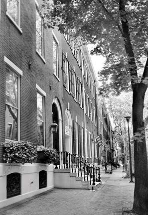 Framed Delancy Street (vertical) (b/w) Print