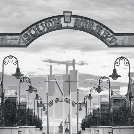 Framed South Street (b/w) Print