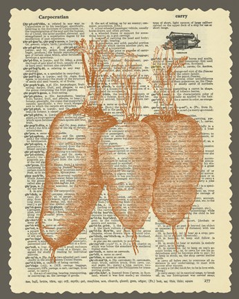 Framed Carrots Print