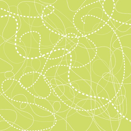 Framed Dashes Green Print