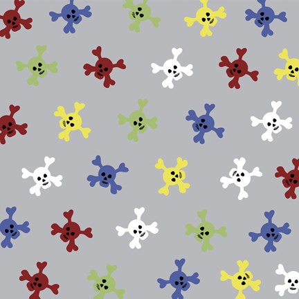 Framed Skulls Pattern Print