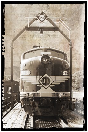 Framed Erie Train Front Print