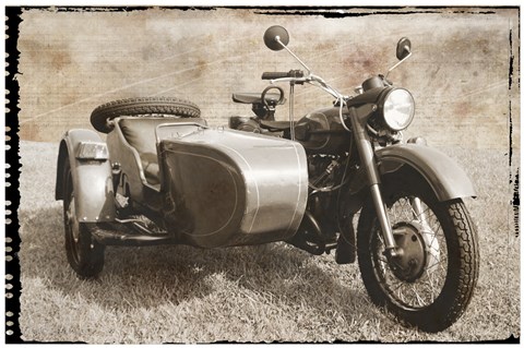 Framed Ural Motorcycle 1 Print