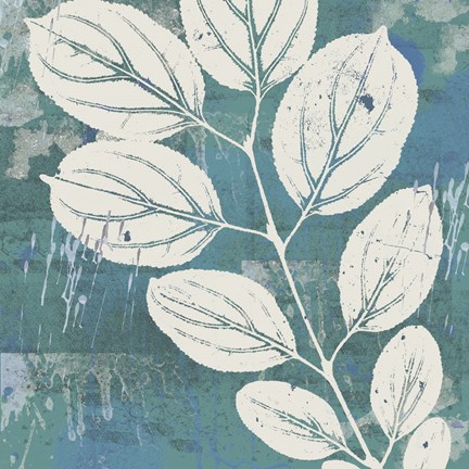 Framed Cutting on Cerulean Print