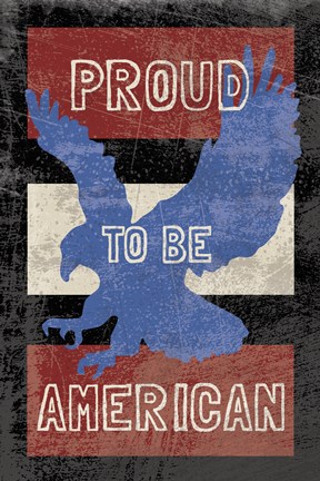 Framed American Textured Print