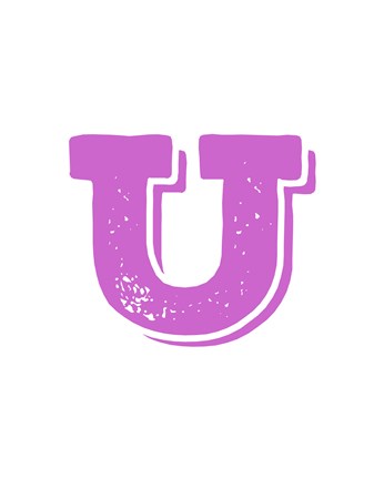 Framed U in Pink Print