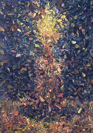 Framed Fragmented Flame Print