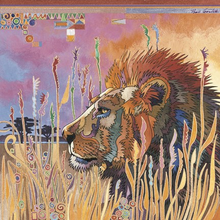 Framed Chobe Park Lion Print