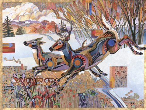 Framed Front Range Whitetail Print