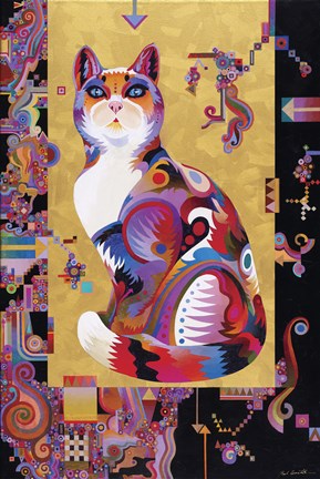 Framed Pythagoras&#39; Cat Print