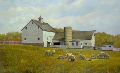 Framed Peach Blossoms Print