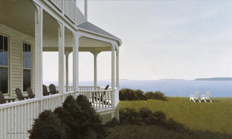 Framed Porch Chairs Print