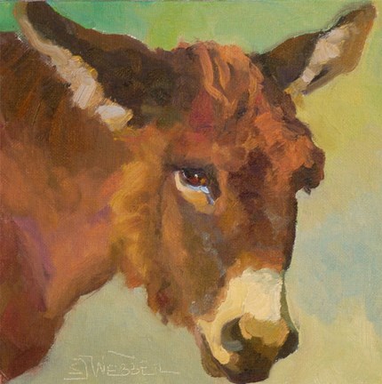 Framed Bored Burro Print