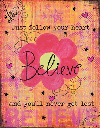 Framed Believe Print