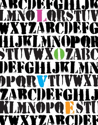 Framed Alphabet Love Print