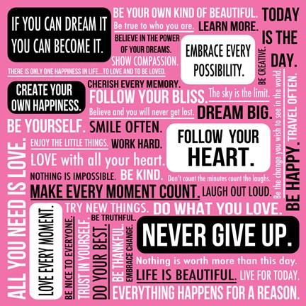 Framed Never Give Up 1 Print