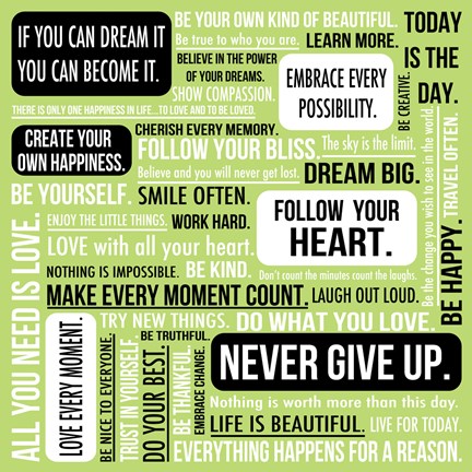 Framed Never Give Up 4 Print