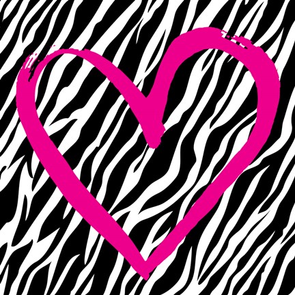 Framed Zebra Love Print