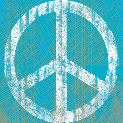 Framed Aqua Peace Print