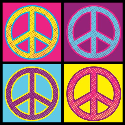 Framed Peace - Colorful Print