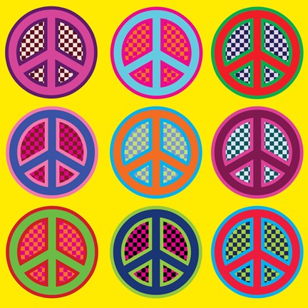 Framed Nine Patch Peace Print