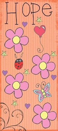 Framed Hope Panel - Orange Print