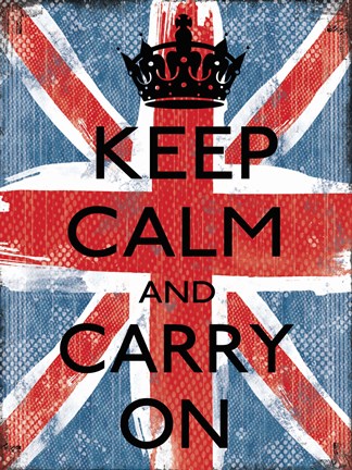 Framed Keep Calm And Carry On 1 Print