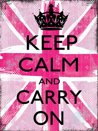 Framed Keep Calm And Carry On 2 Print