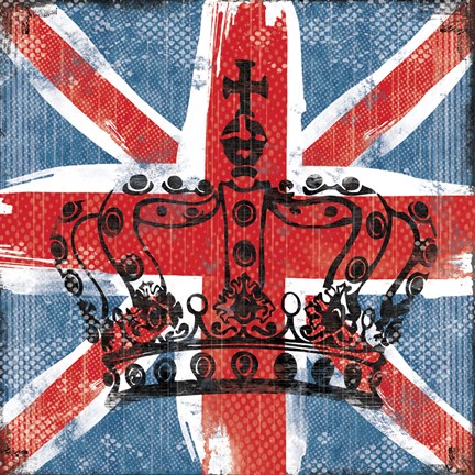 Framed Union Jack Crown 2 Print