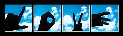 Framed Love Sign Language Print
