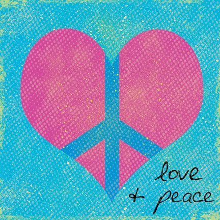 Framed Love and Peace 2 Print