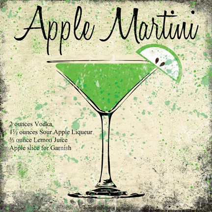 Framed Apple Martini Print