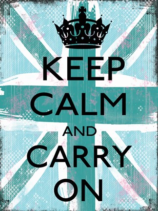 Framed Keep Calm And Carry On 4 Print